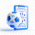 世界杯赛事分析网站官方标志 - 一个足球与数据图表结合的设计